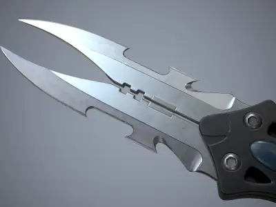 Knife High Tech 6 Low-poly 3D model