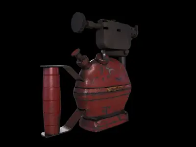 Gas Gun  Lowpoly  3D model