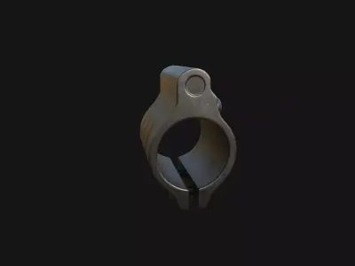 SLR Sentry 7 Adjustable Clamp-On Gas Block Game Ready 3D Model Low-poly 3D model