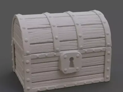 Chest wooden 3D model