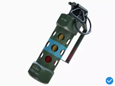 Gameready Flashbang Grenade PBR Low-poly 3D model