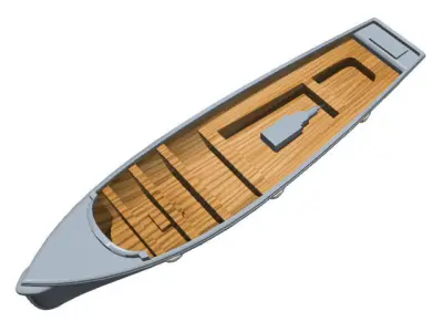 Japanese Navy 12 meters launch Free 3D model