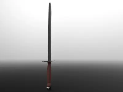 Single Handed Sword Low-poly 3D model