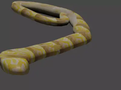 3d snake model Low-poly 3D model