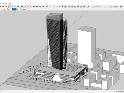 Sketchup Commercial Office Complex 240 3D model