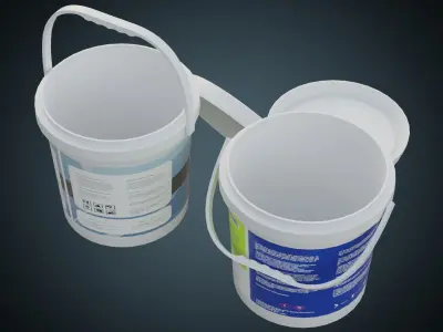 Paint Bucket 1 Basic Low-poly 3D model