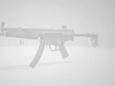 mp5a5 weapon Free low-poly 3D model