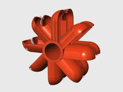 Pelton wheel Free 3D print model