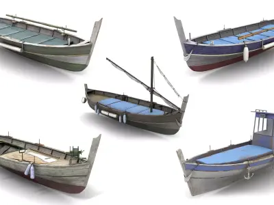 Fishing Boats 3D Model Pack