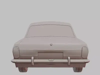 GAZ 24 Volga Soviet Sedan 3D Printable Model 3D print model