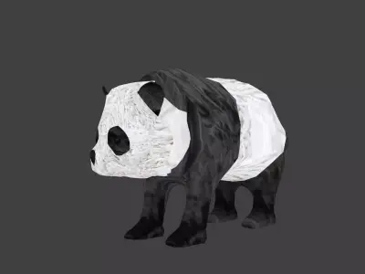 panda made in blender Low-poly 3D model purchase