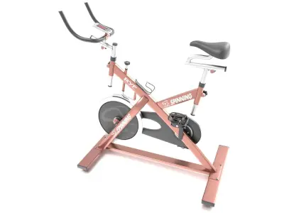 Stationary Spinning Bike 3D Model Low-poly 3D model