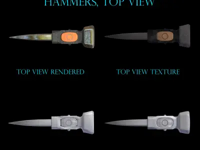 medieval warpick Low-poly 3D model