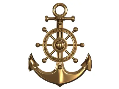 Anchor Gold PBR 2 Low-poly 3D model