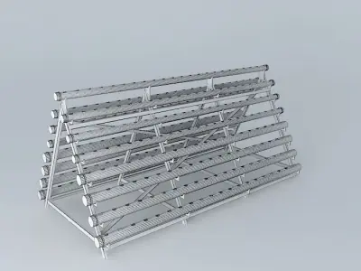 Leaning stands Hydroponics 3D model