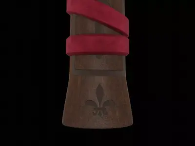 weapon axe Low-poly 3D model