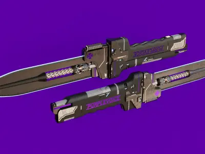 ScifiKnife knife in game fortnite 3D model