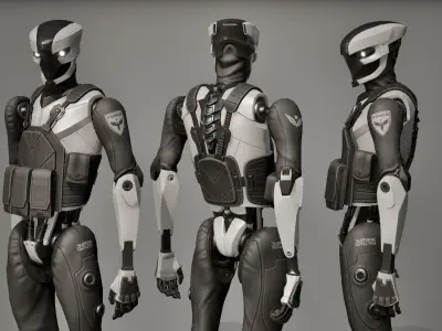 Robot 11 Low-poly 3D model