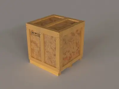 Wooden Crate - Low Poly PBR Low-poly 3D model