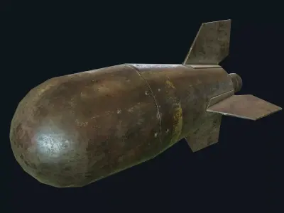 Mini Nuke Bomb Nuclear Damage PBR Low-poly 3D model