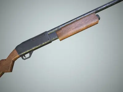 Shootgun shotgun Free low-poly 3D model