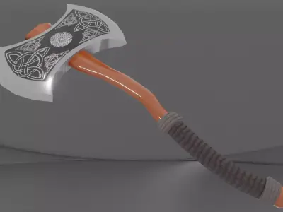 3D model Viking Battle-Axe Low-poly 3D model