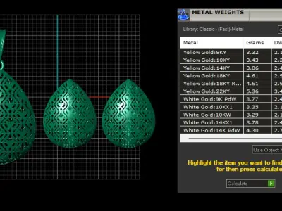 ANTIQUE INDIAN STYLE LOCKET SET 3D PRINTABLE MODEL 3D print model