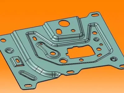 SEAT LOCKING BRACKET 3D model