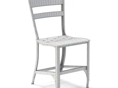 Vintage Industrial Mid Century Modern Dining Chair 3D model