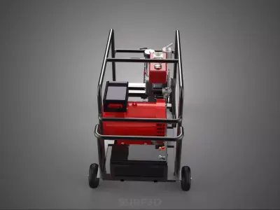 COMPACT DIESEL ENGINE SINGLE CYLINDER POWER GENERATOR SET GENSET 3D model
