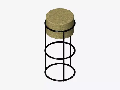 Furniture - Barstool - Contemporary - Stackable - Type 2 Low-poly 3D model