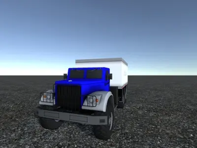 Industrial Cargo Truck Pack-1 Low-poly 3D model