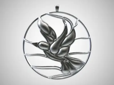 Cage Bird Necklace 3D print model
