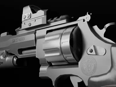 Revolver Magnus SW 357 Low-poly 3D model