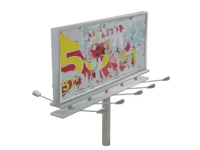 Billboard advertising billboards Low-poly 3D model