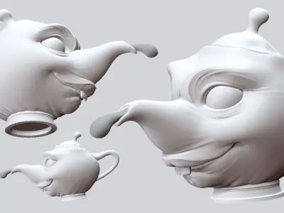 Hatters Teapot - Toy model to print Part 01 Free 3D print model Free 3D print model