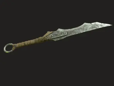 ork short sword Low-poly 3D model