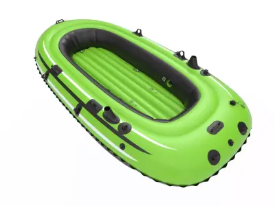 Inflatable Boat Raft 3D Model Low-poly 3D model