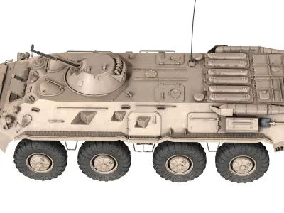 BTR-80 Armoured Personnel carrier Low-poly 3D model