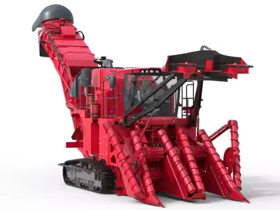 Sugar Cane Harvester  Low-poly 3D model
