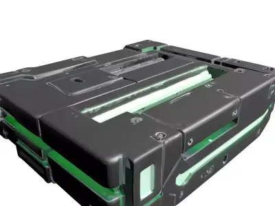 SciFi Data Storage Unit Low-poly 3D model