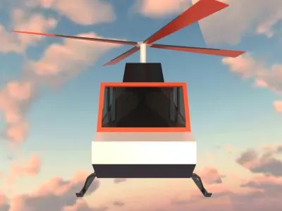 helicopter flying in sky Free low-poly 3D model purchase