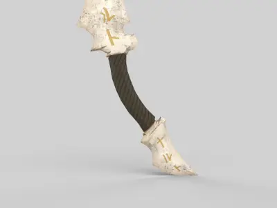 Stylized knife Low-poly 3D model shop