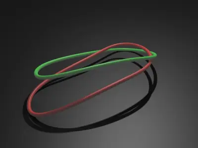 Rubber knot Low-poly 3D model