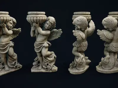 Garden Statue 7 Low-poly 3D model