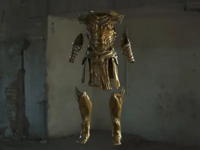 Bronze fantasy armor 3D model
