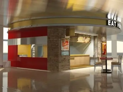 Fast Food Kiosk 3D model