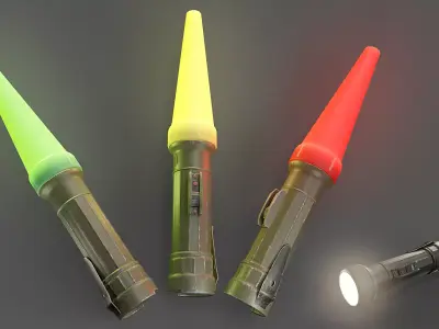 Fulton MX-993U Flashlight Low-poly 3D model