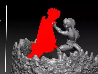 Mecha Frieza vs future trunks the first part 3D print model 3D print model