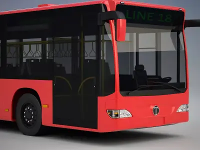 Articulated Trolleybus 3D model
